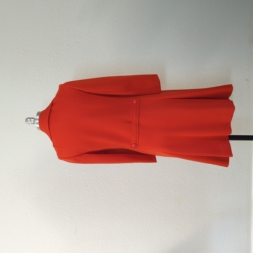 Vintage Butte Knit Wool Blend Mid Length Jacket Orange M retro mod preppy fall - Picture 2 of 6
